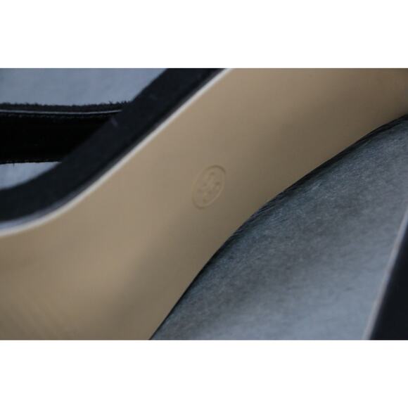 Women’s Black Suede & Clear Strap Stiletto Heels Size 36 (6 US) Elegant Open Toe - Picture 8 of 8